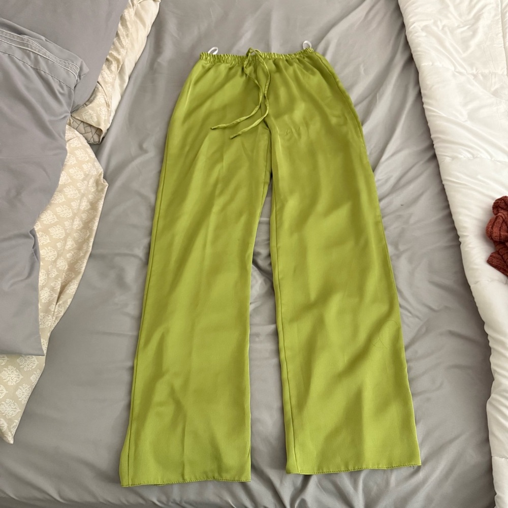 Primark Bright Green Wide Leg Pants